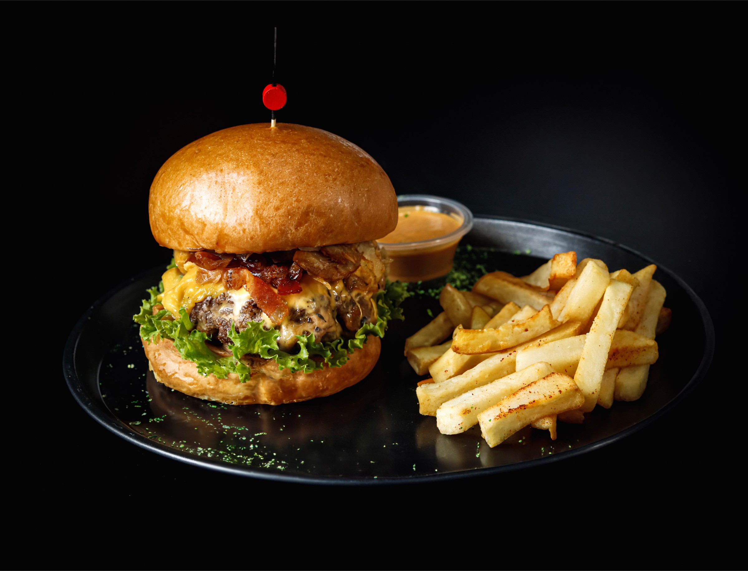 Hamburguesa explosión de queso